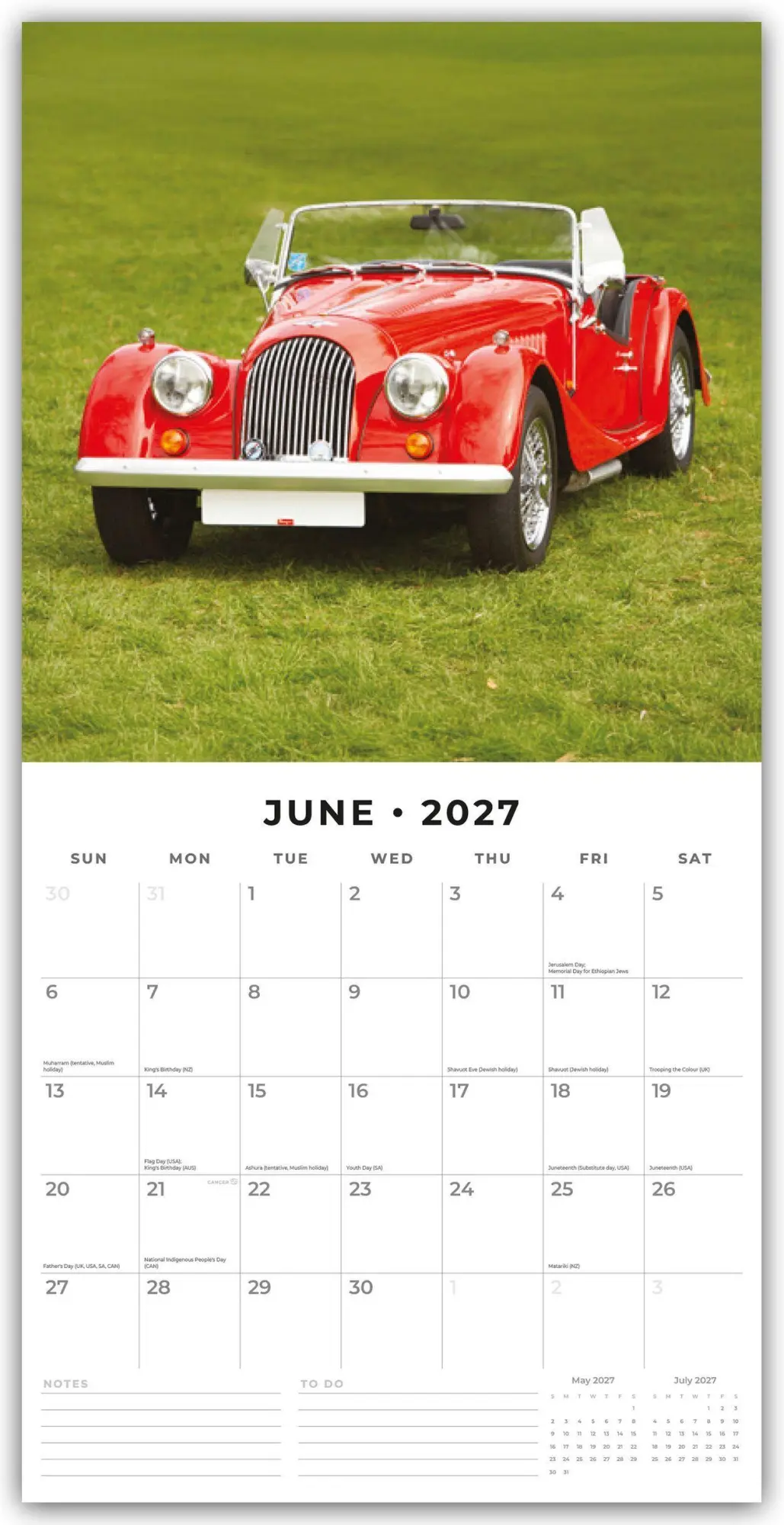 Bild: 9781837016327 | Classic Cars - Klassische Autos 2027 - 16-Monatskalender | Robin Red