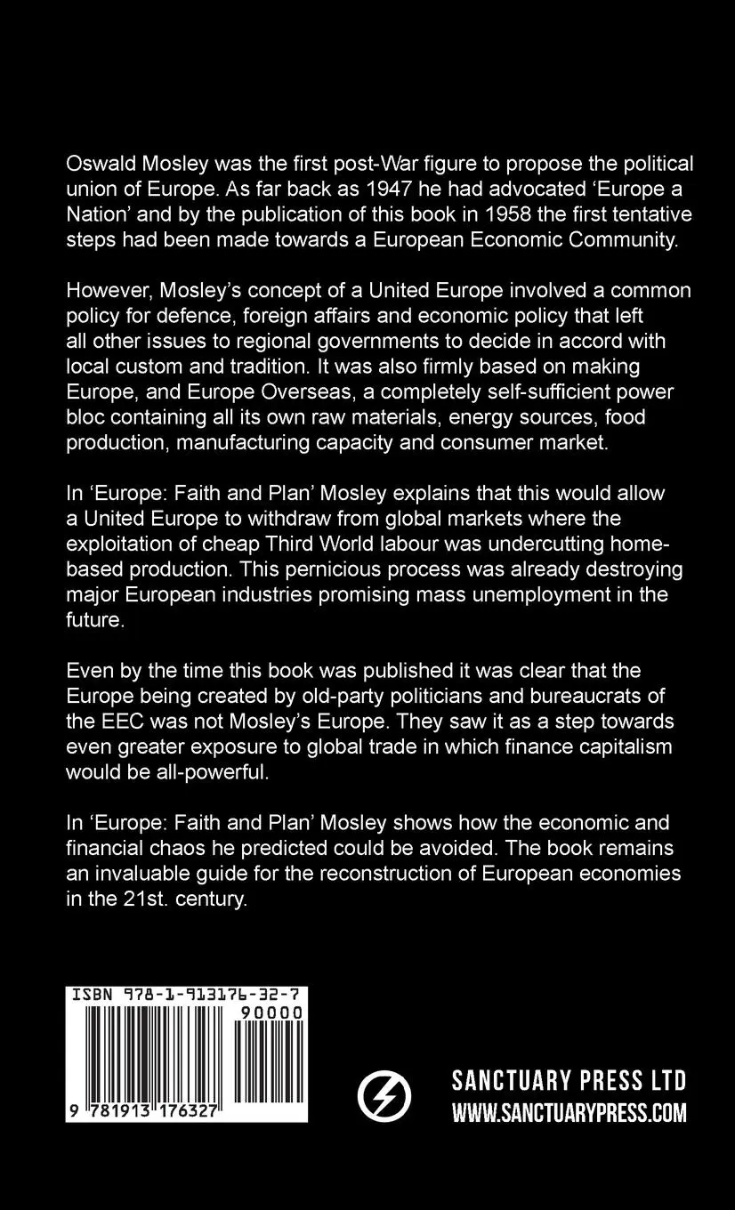 Rückseite: 9781913176327 | Europe | Faith and Plan | Oswald Mosley | Buch | Englisch | 2019