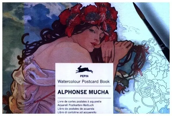 Cover: 9789460096327 | Alphonse Mucha | Watercolour Postcard Book / Postkarten - Malbuch