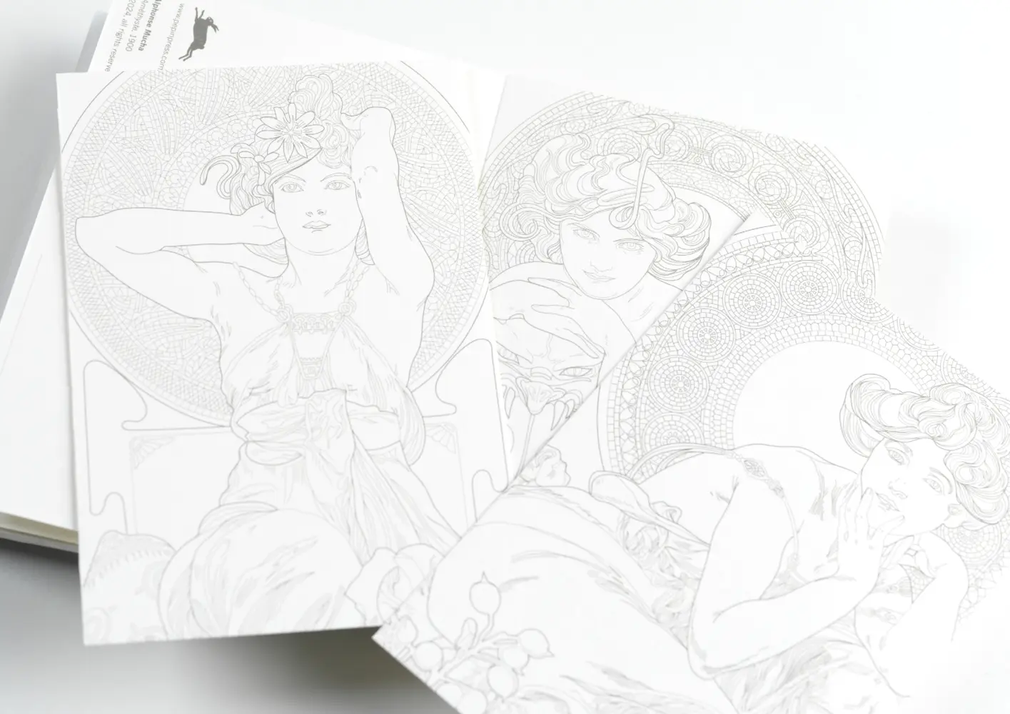 Bild: 9789460096327 | Alphonse Mucha | Watercolour Postcard Book / Postkarten - Malbuch