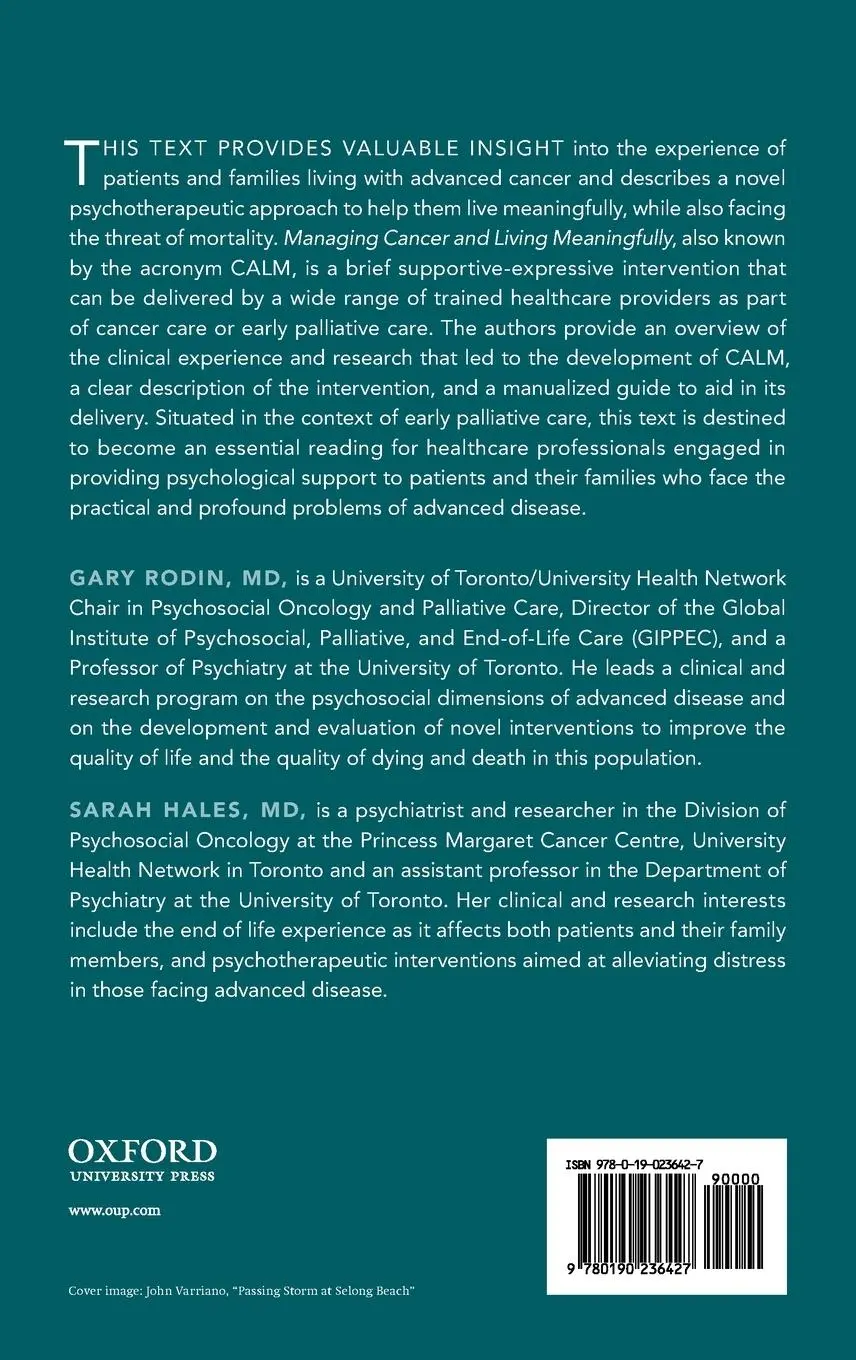 Rückseite: 9780190236427 | Managing Cancer and Living Meaningfully | Gary Rodin (u. a.) | Buch