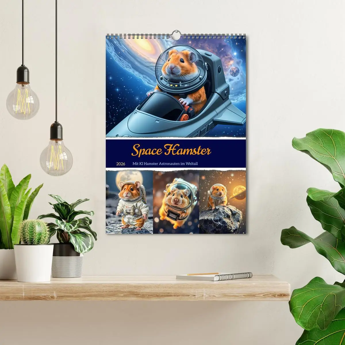Bild: 9783457266427 | Space Hamster - Mit KI Hamster Astronauten im Weltall (Wandkalender...