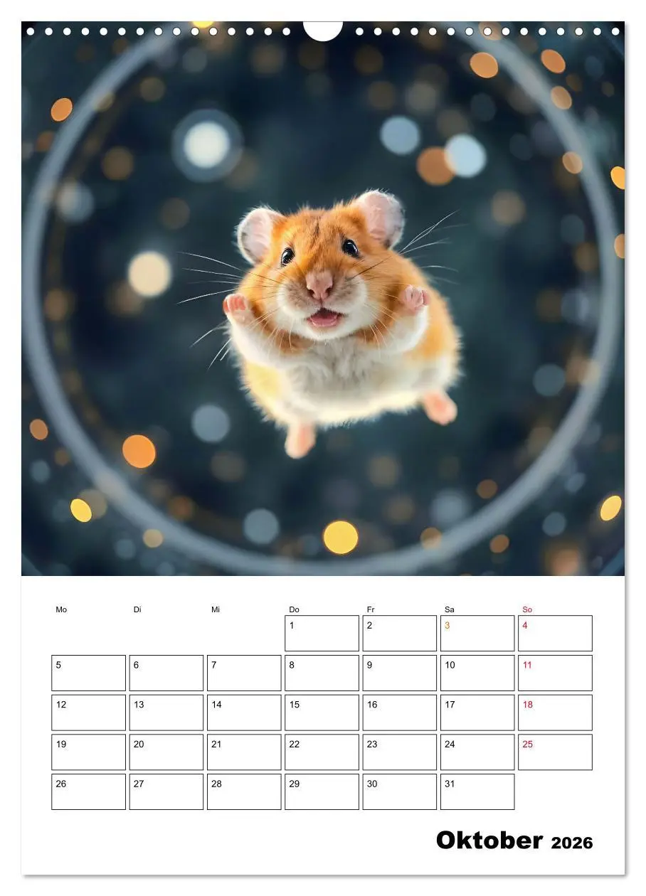 Bild: 9783457266427 | Space Hamster - Mit KI Hamster Astronauten im Weltall (Wandkalender...