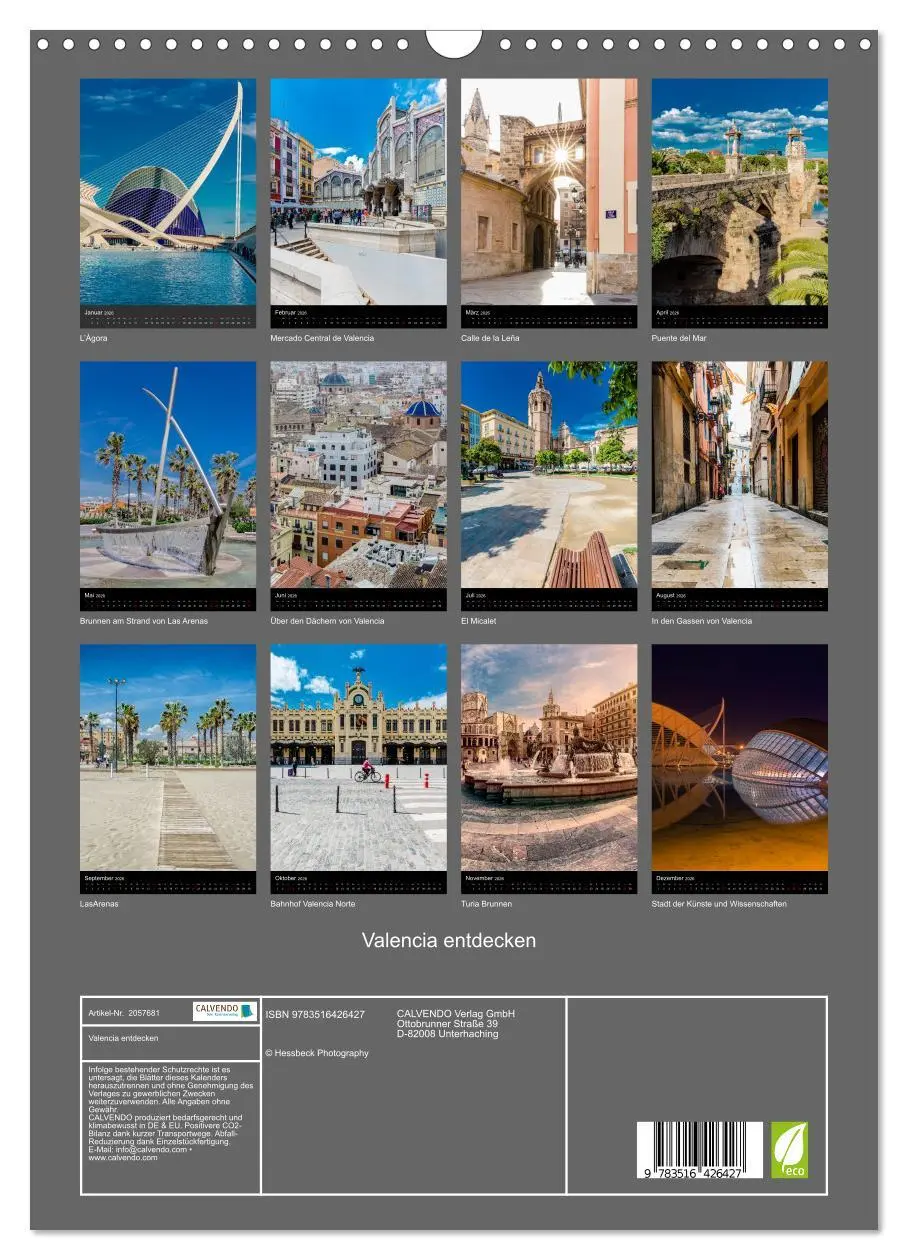 Bild: 9783516426427 | Valencia entdecken (Wandkalender 2026 DIN A3 hoch), CALVENDO...