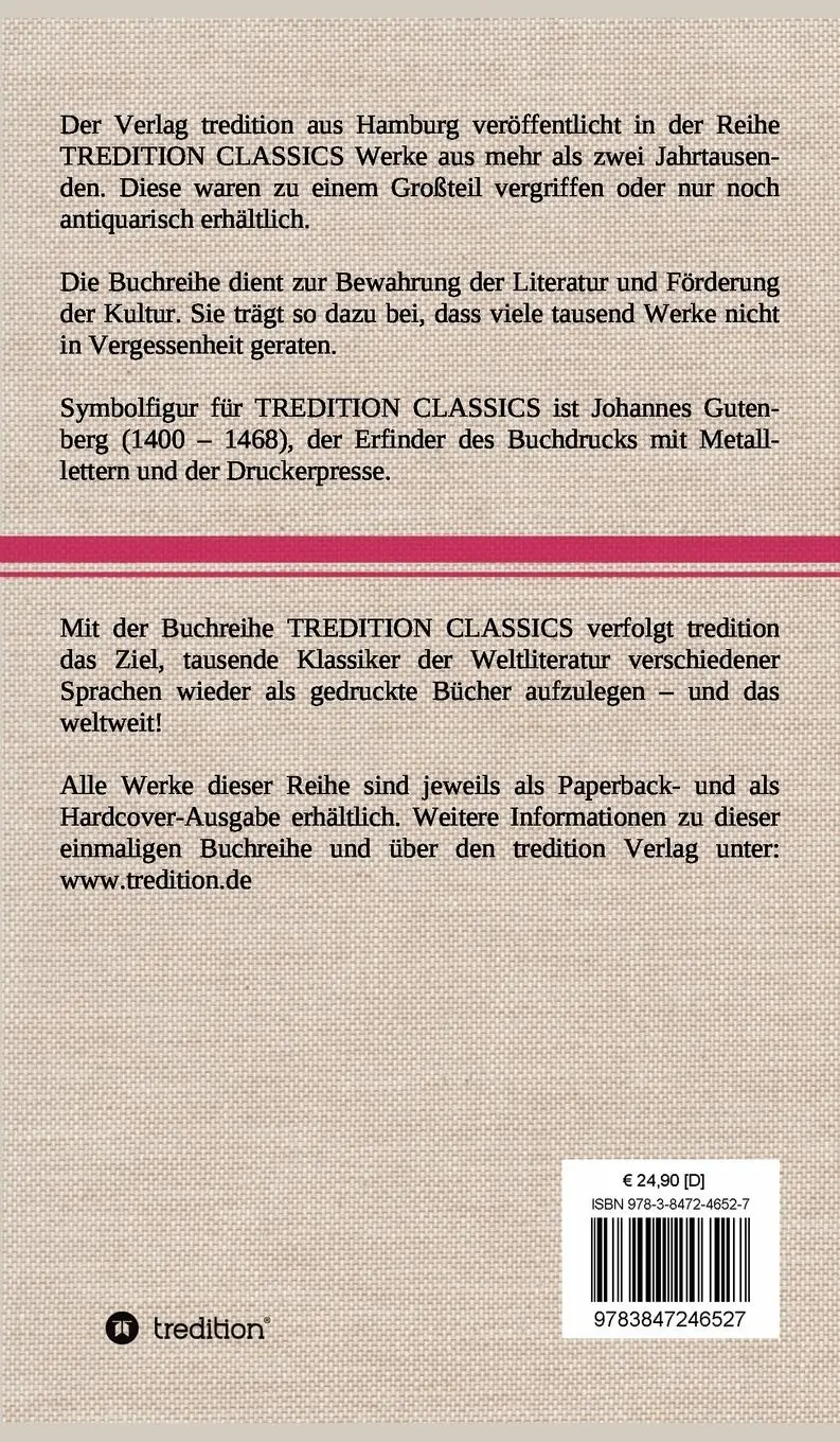 Rückseite: 9783847246527 | Die Nonne | Denis Diderot | Buch | HC runder Rücken kaschiert | 152 S.