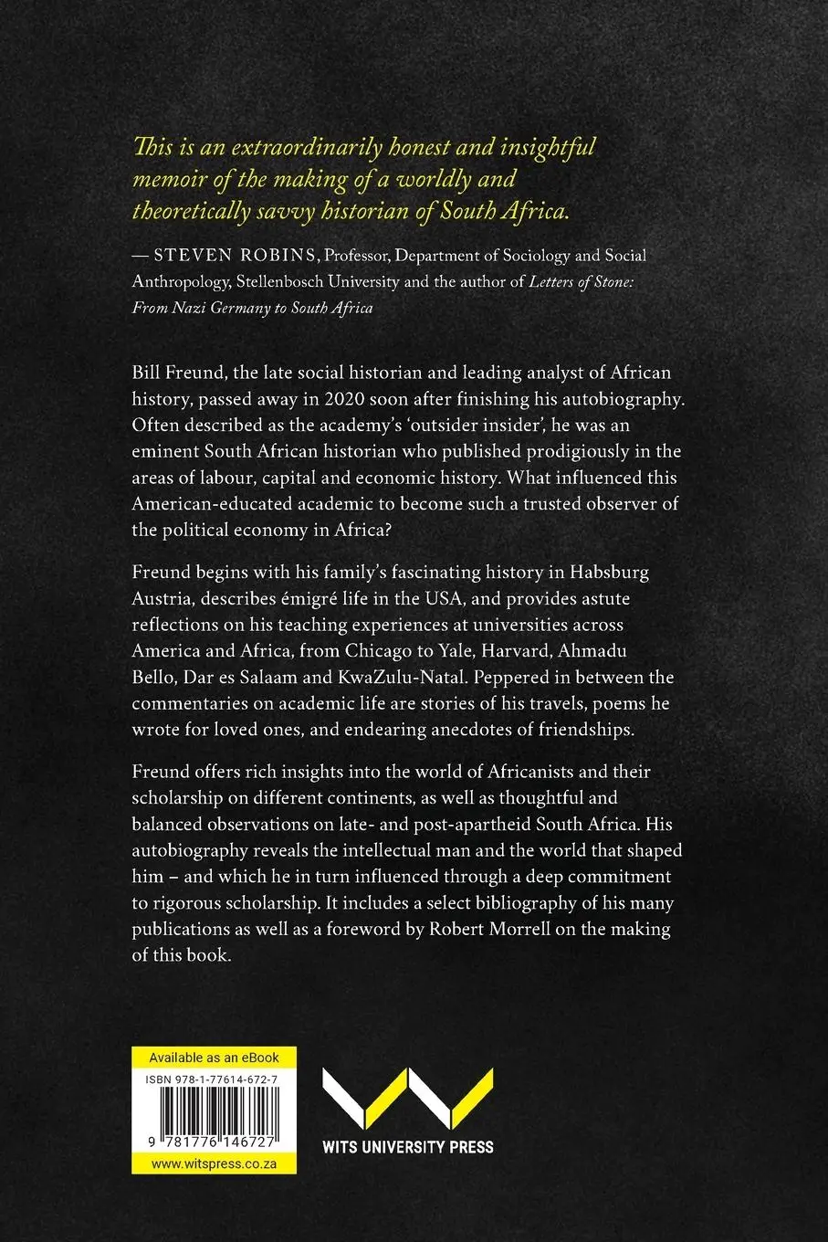 Rückseite: 9781776146727 | Bill Freund | An Historian's Passage to Africa | Bill Freund | Buch