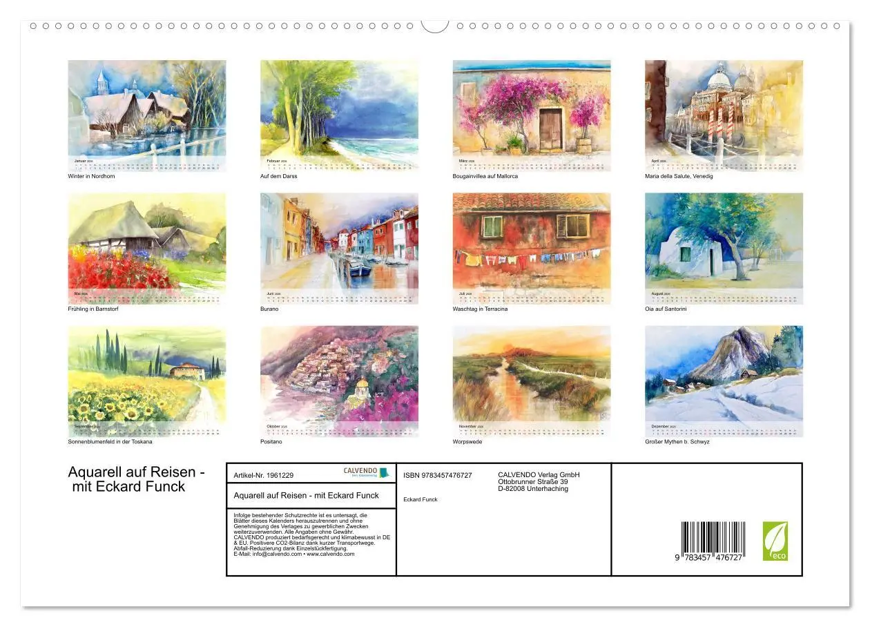 Bild: 9783457476727 | Aquarell auf Reisen - mit Eckard Funck (hochwertiger Premium...