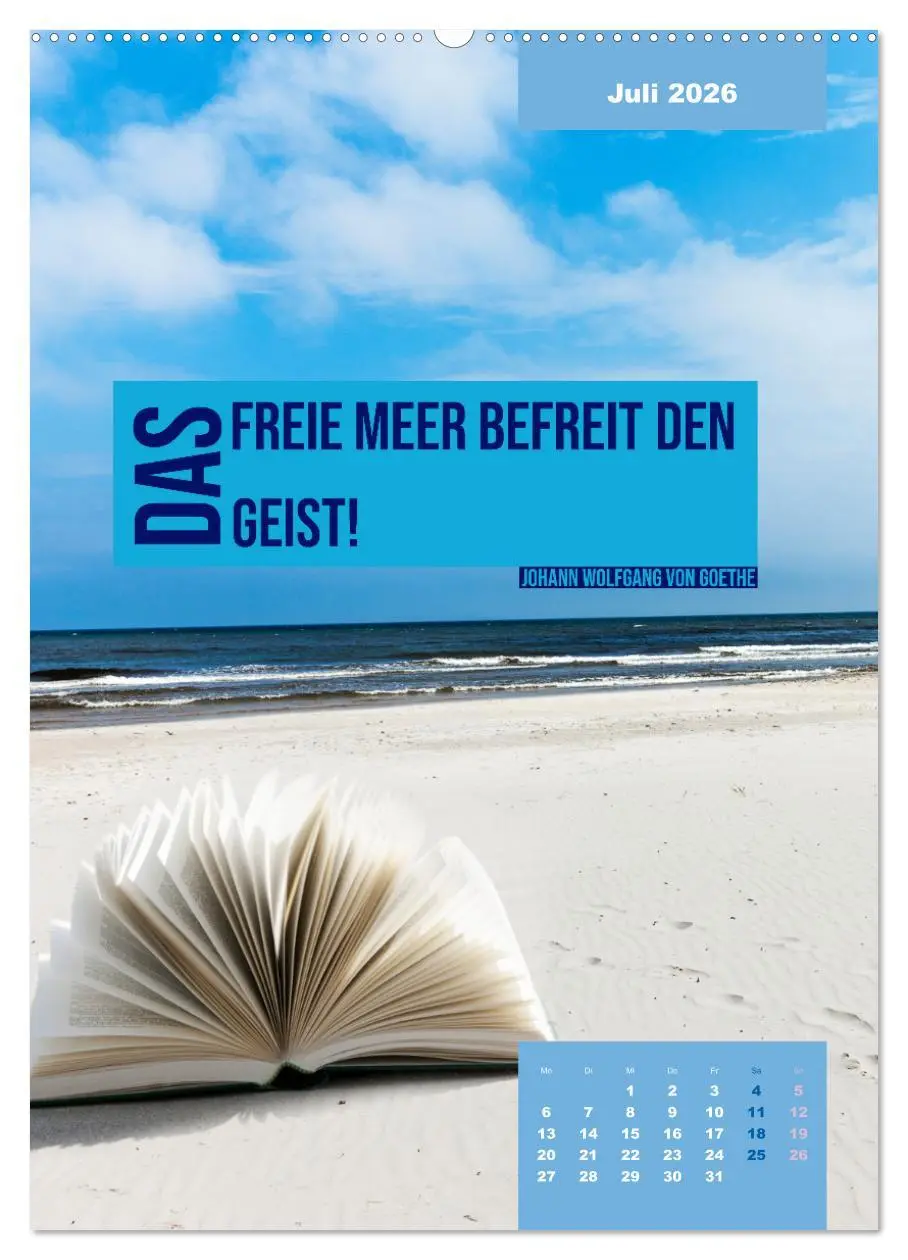 Bild: 9783516326727 | Verrückt nach MEER - Wellen - Strand - Zitate (Wandkalender 2026...