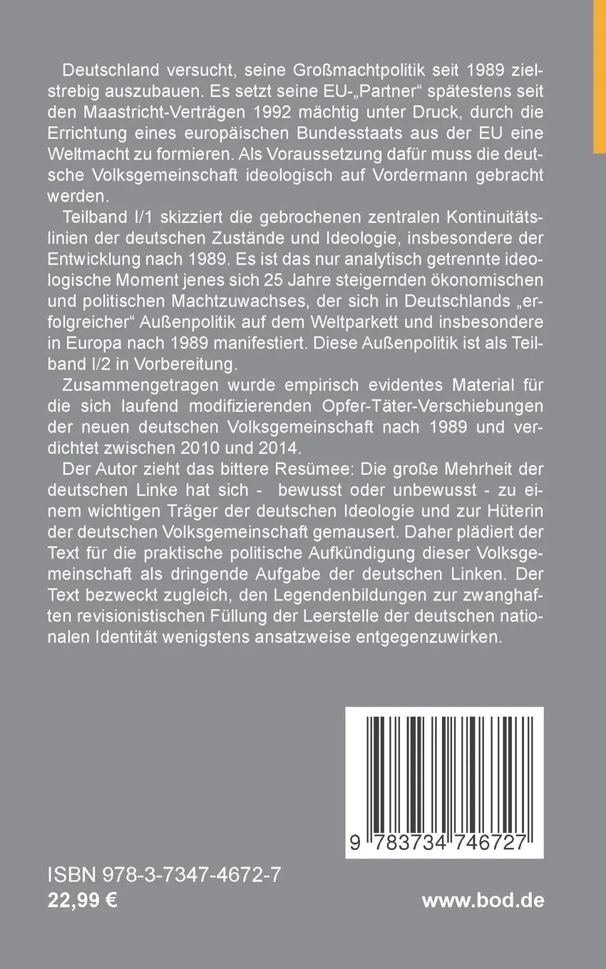 Rückseite: 9783734746727 | Der hässliche Deutsche - Dritter Akt? | Emil Neubauer | Taschenbuch