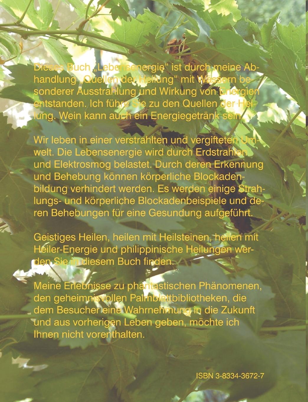 Rückseite: 9783833436727 | Lebensenergie | Helmut Geppert | Taschenbuch | 184 S. | Deutsch | 2005