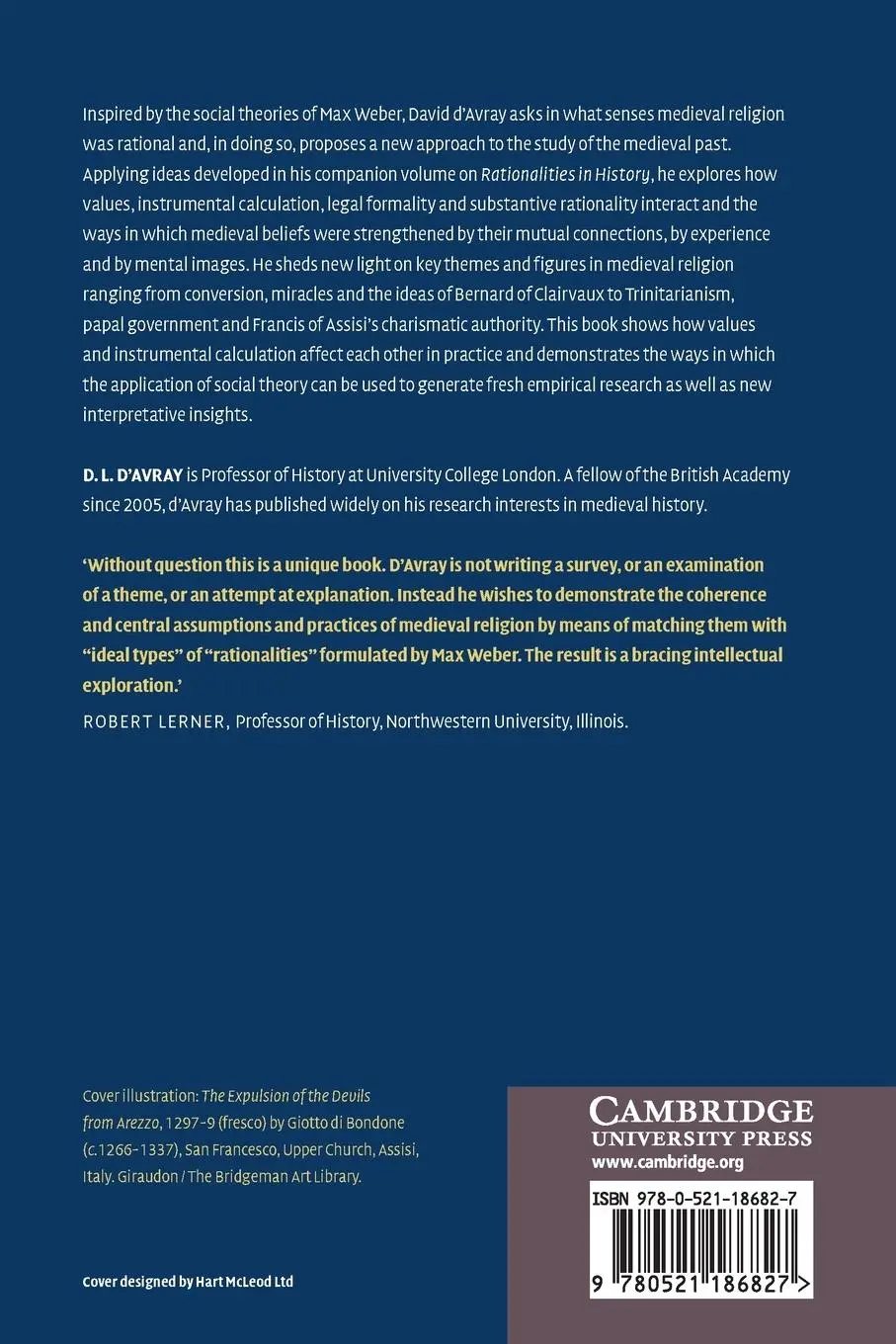 Rückseite: 9780521186827 | Medieval Religious Rationalities | D. L. D'Avray | Taschenbuch | 2010