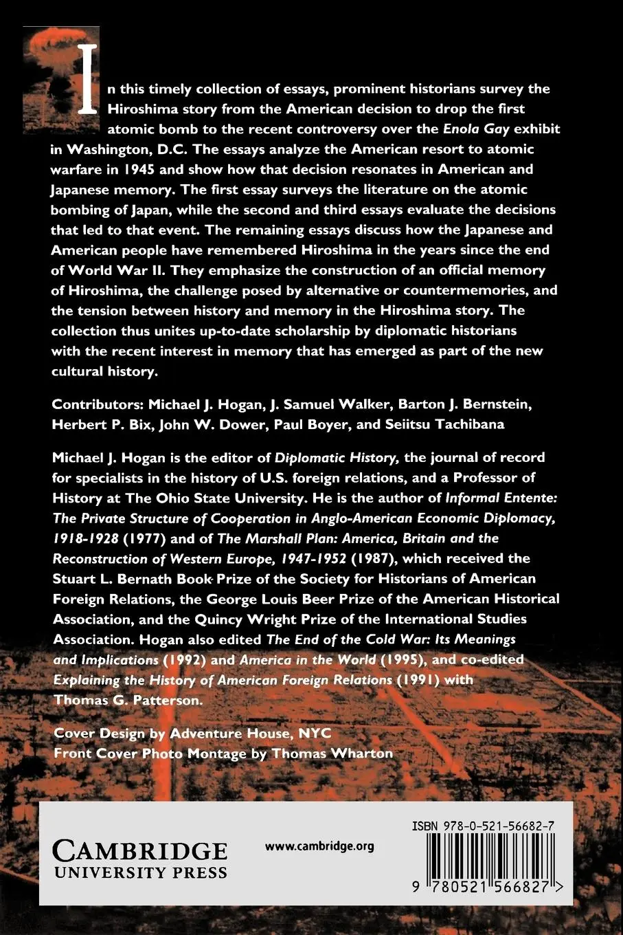 Rückseite: 9780521566827 | Hiroshima in History and Memory | Michael J. Hogan | Taschenbuch