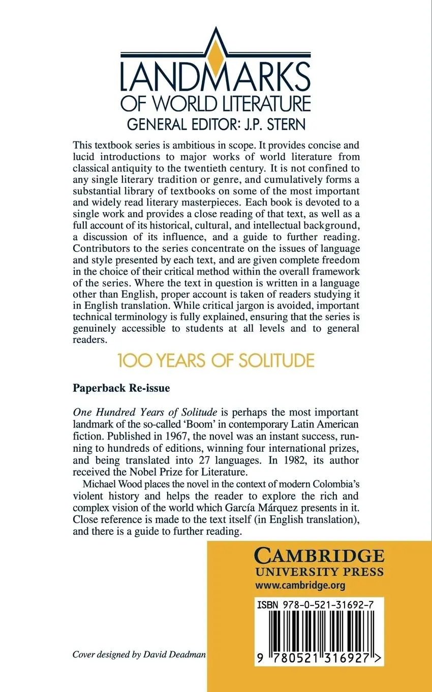 Rückseite: 9780521316927 | Gabriel Garcia Marquez | One Hundred Years of Solitude | Michael Wood