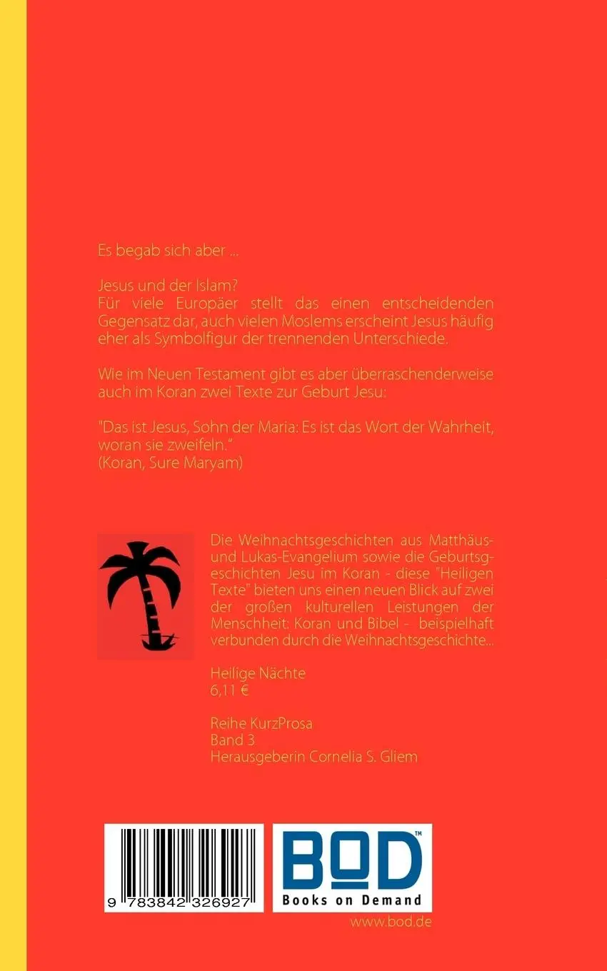 Rückseite: 9783842326927 | Heilige Nächte | Cornelia S. Gliem | Taschenbuch | 84 S. | Deutsch