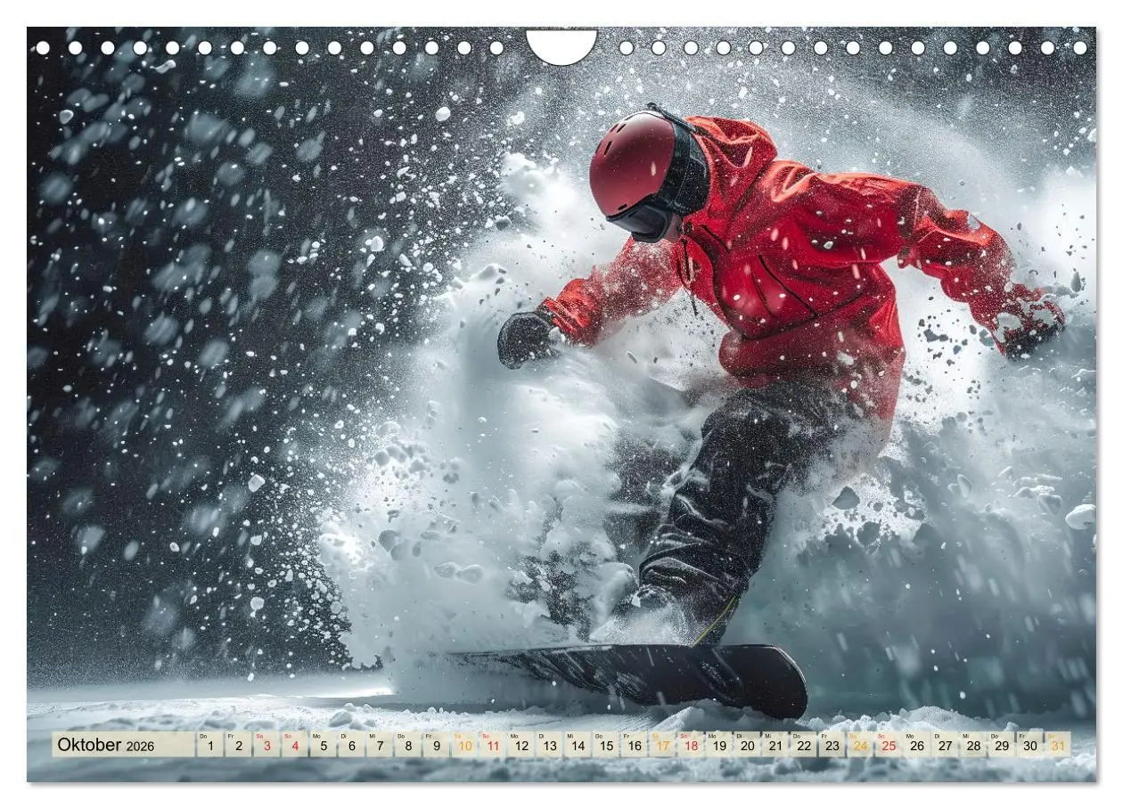 Bild: 9783457347027 | Snowboarden - tolle Momente (Wandkalender 2026 DIN A4 quer),...