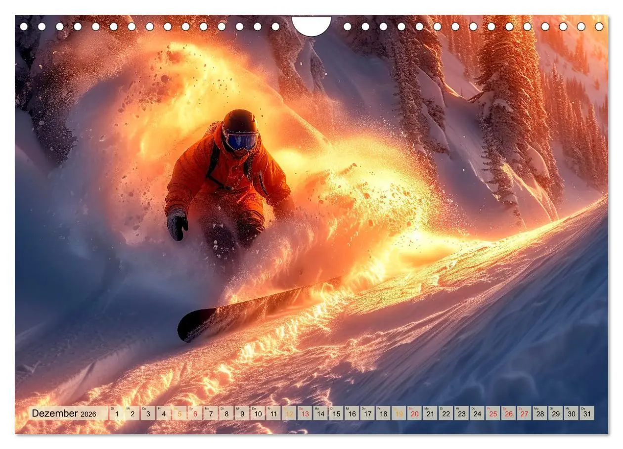 Bild: 9783457347027 | Snowboarden - tolle Momente (Wandkalender 2026 DIN A4 quer),...