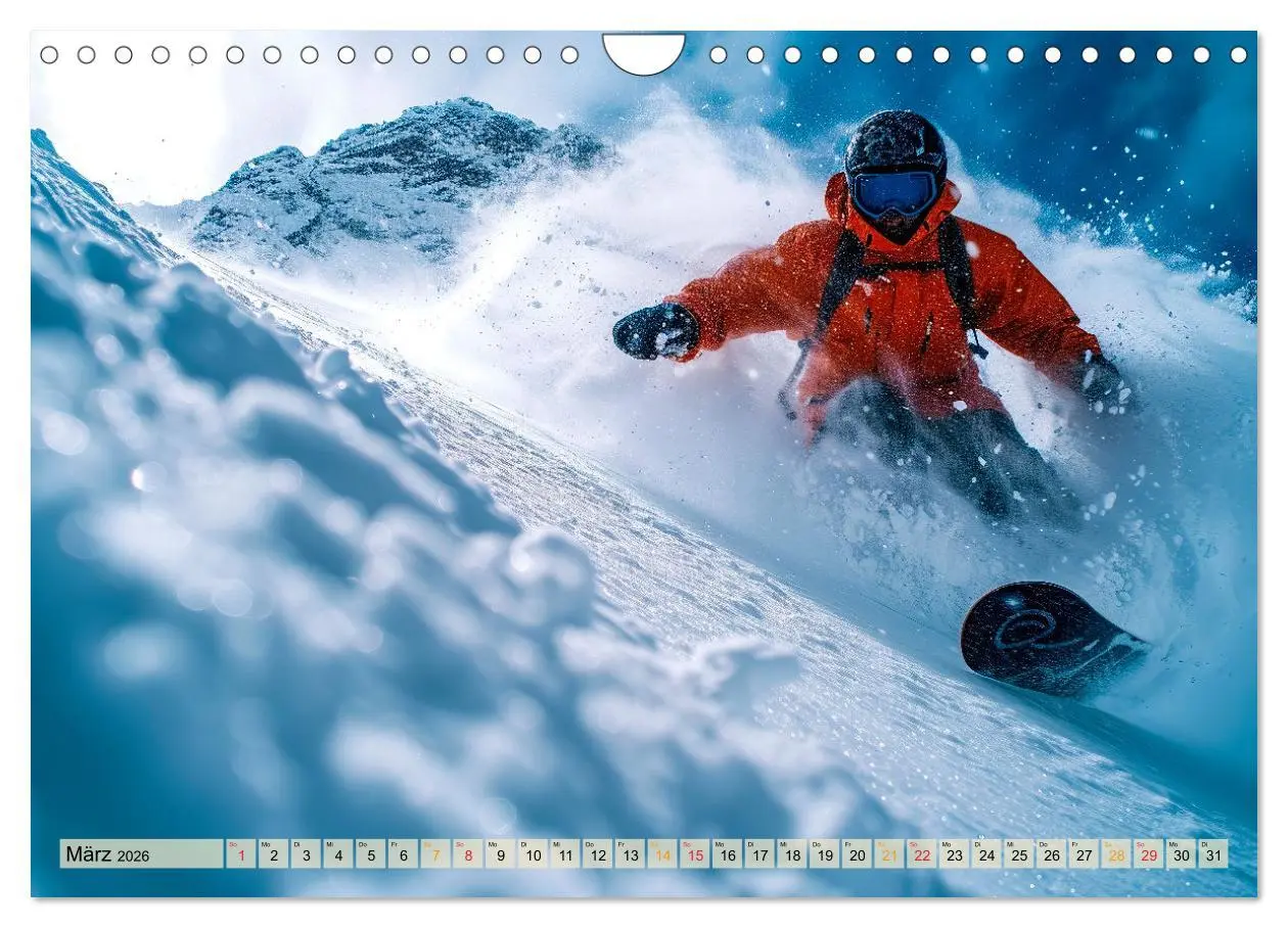 Bild: 9783457347027 | Snowboarden - tolle Momente (Wandkalender 2026 DIN A4 quer),...
