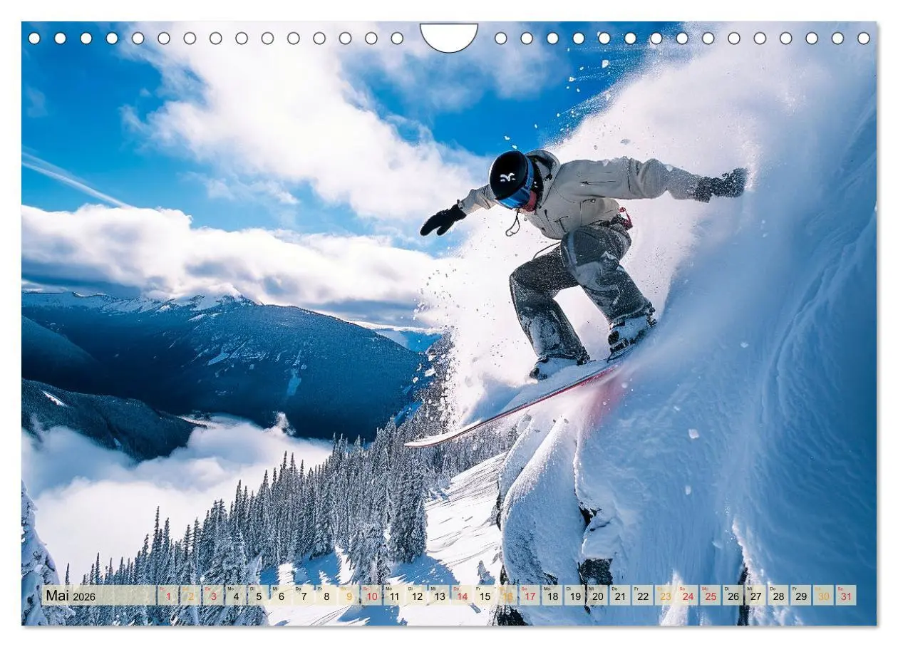 Bild: 9783457347027 | Snowboarden - tolle Momente (Wandkalender 2026 DIN A4 quer),...