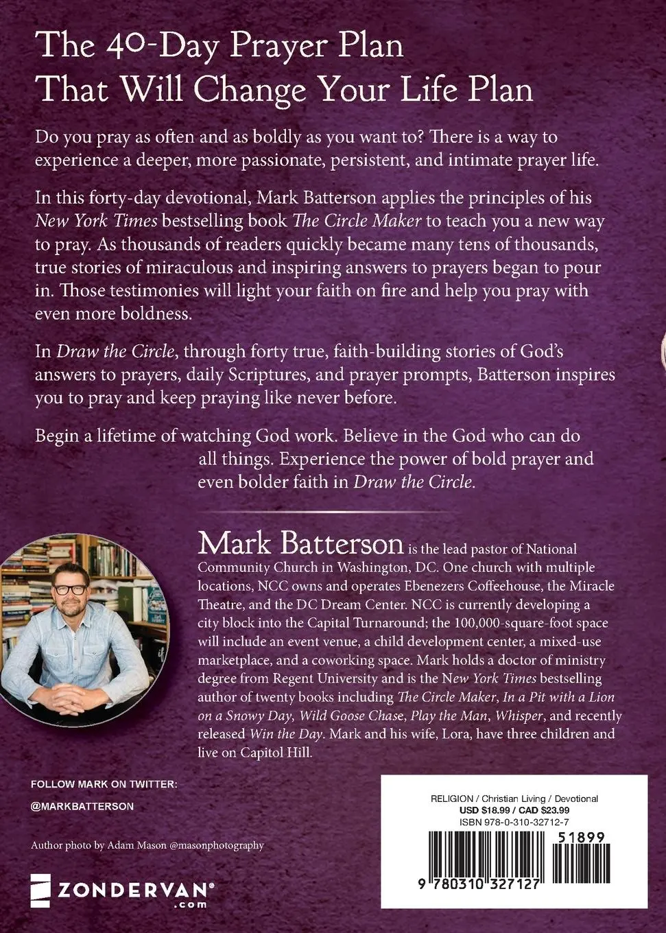 Rückseite: 9780310327127 | Draw the Circle | The 40 Day Prayer Challenge | Mark Batterson | Buch