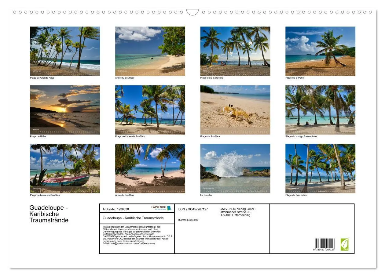 Bild: 9783457267127 | Guadeloupe - Karibische Traumstrände (Wandkalender 2026 DIN A2...