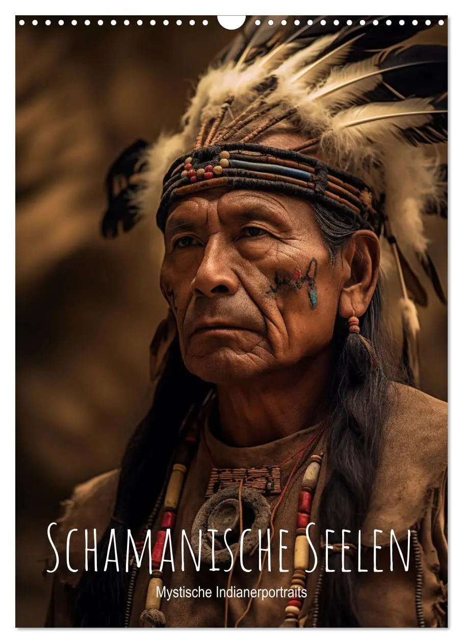 Cover: 9783516287127 | Schamanische Seelen: Mystische Indianerportraits (Wandkalender 2026...