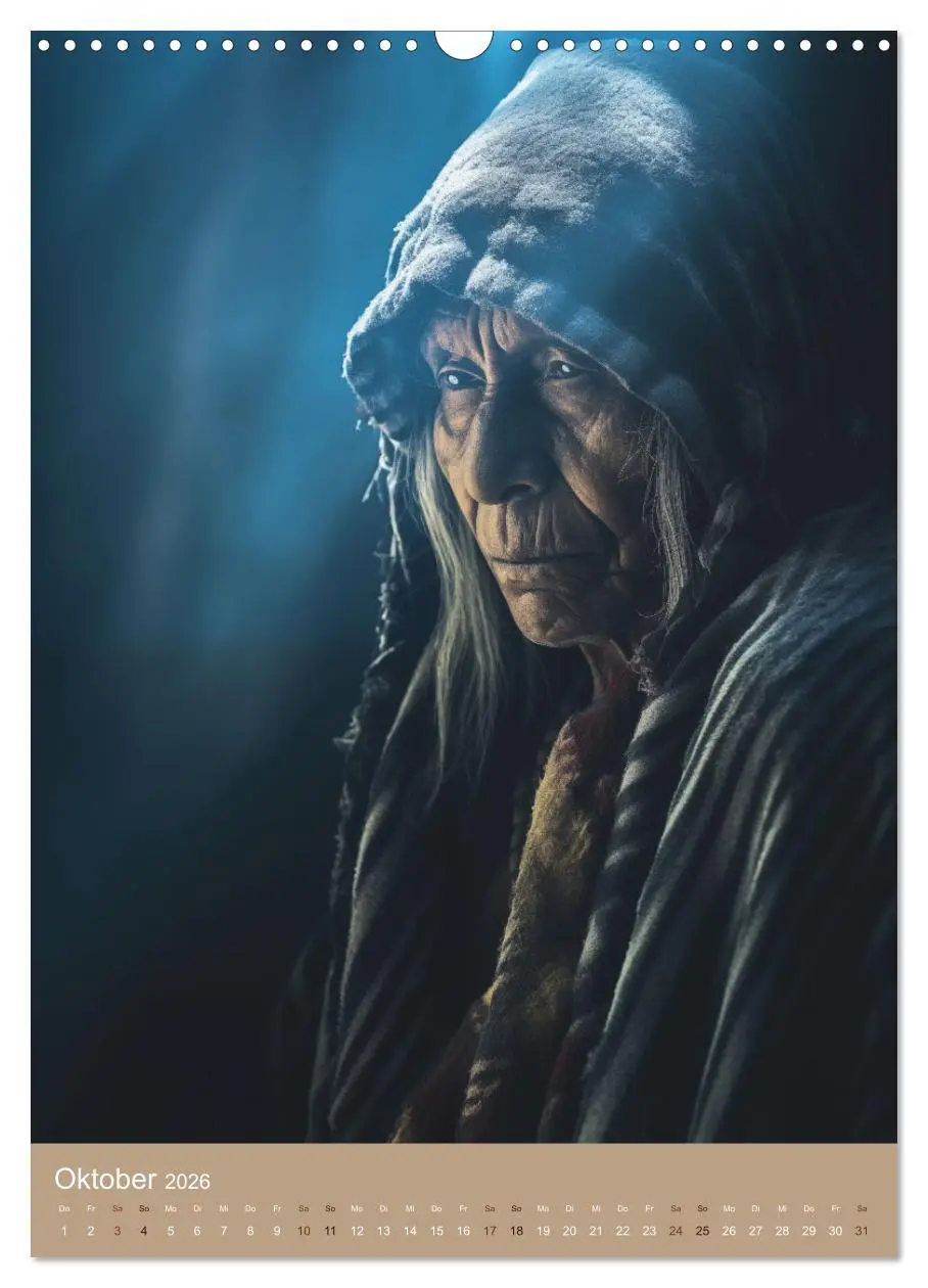 Bild: 9783516287127 | Schamanische Seelen: Mystische Indianerportraits (Wandkalender 2026...