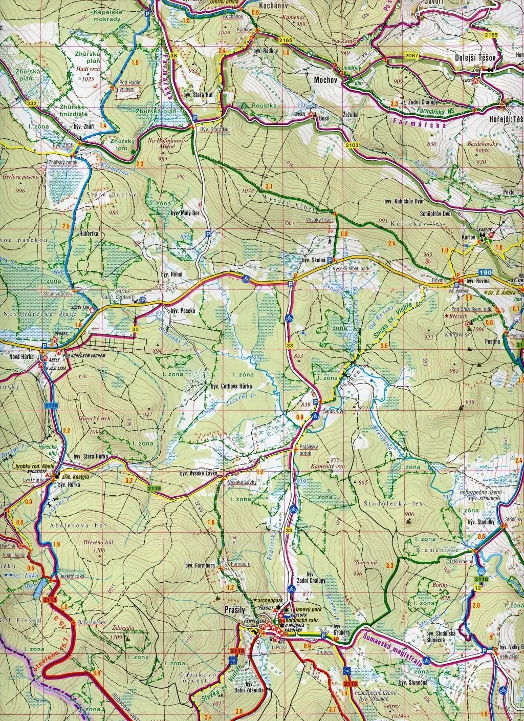 Bild: 9788072247127 | Wanderkarte Tschechien Sumava - Zeleznorudsko, Povydri, Churanov 1...