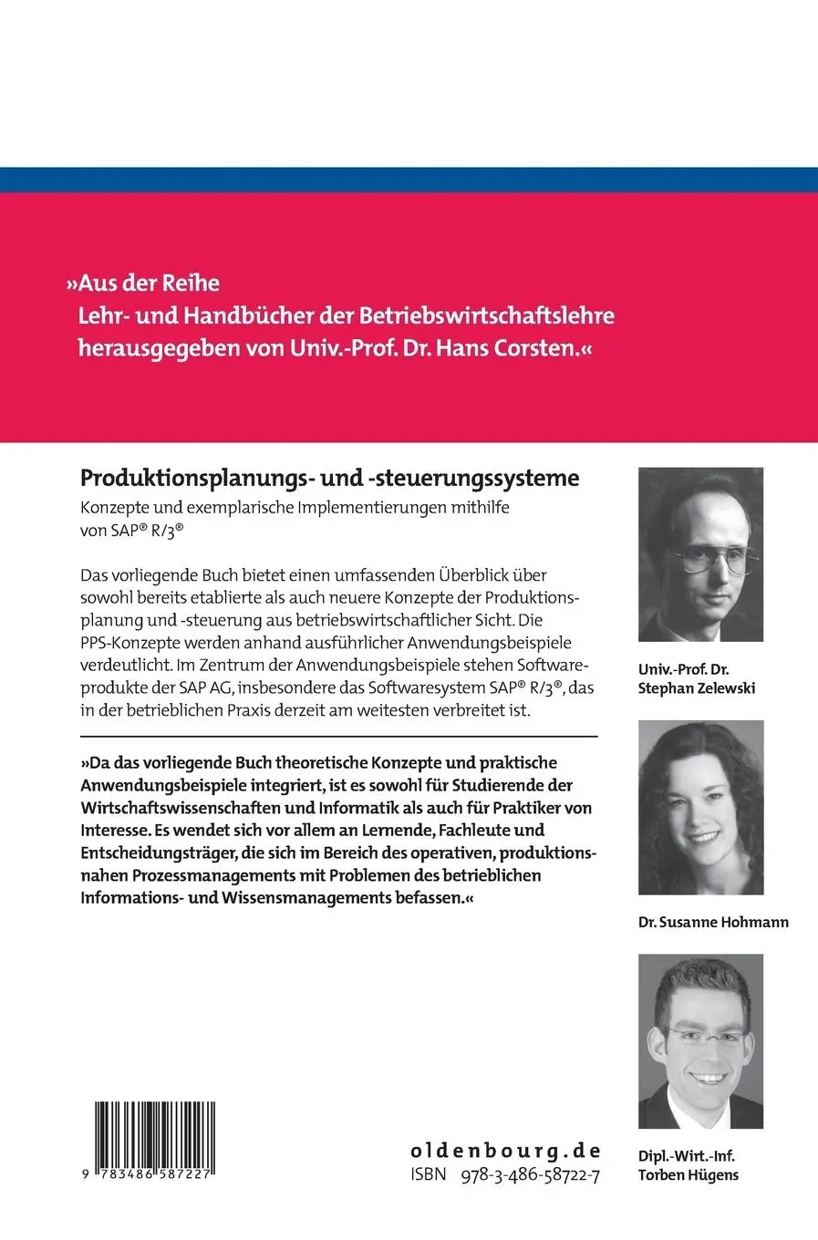 Rückseite: 9783486587227 | Produktionsplanungs- und -steuerungssysteme | Stephan Zelewski (u. a.)