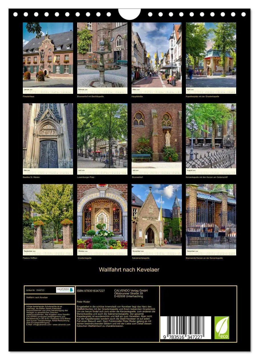 Bild: 9783516347227 | Wallfahrt nach Kevelaer (Wandkalender 2026 DIN A4 hoch), CALVENDO...