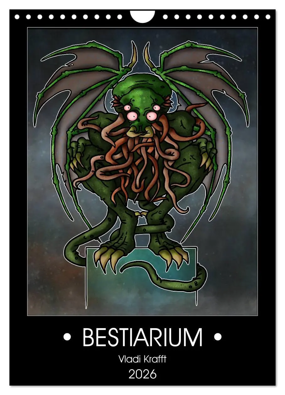 Cover: 9783516417227 | Bestiarium Vladi Krafft (Wandkalender 2026 DIN A4 hoch), CALVENDO...