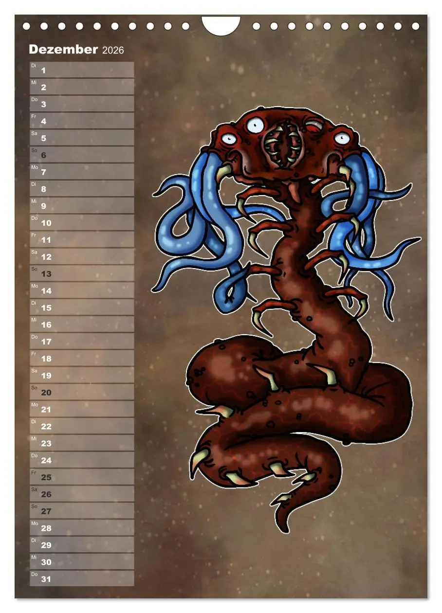 Bild: 9783516417227 | Bestiarium Vladi Krafft (Wandkalender 2026 DIN A4 hoch), CALVENDO...