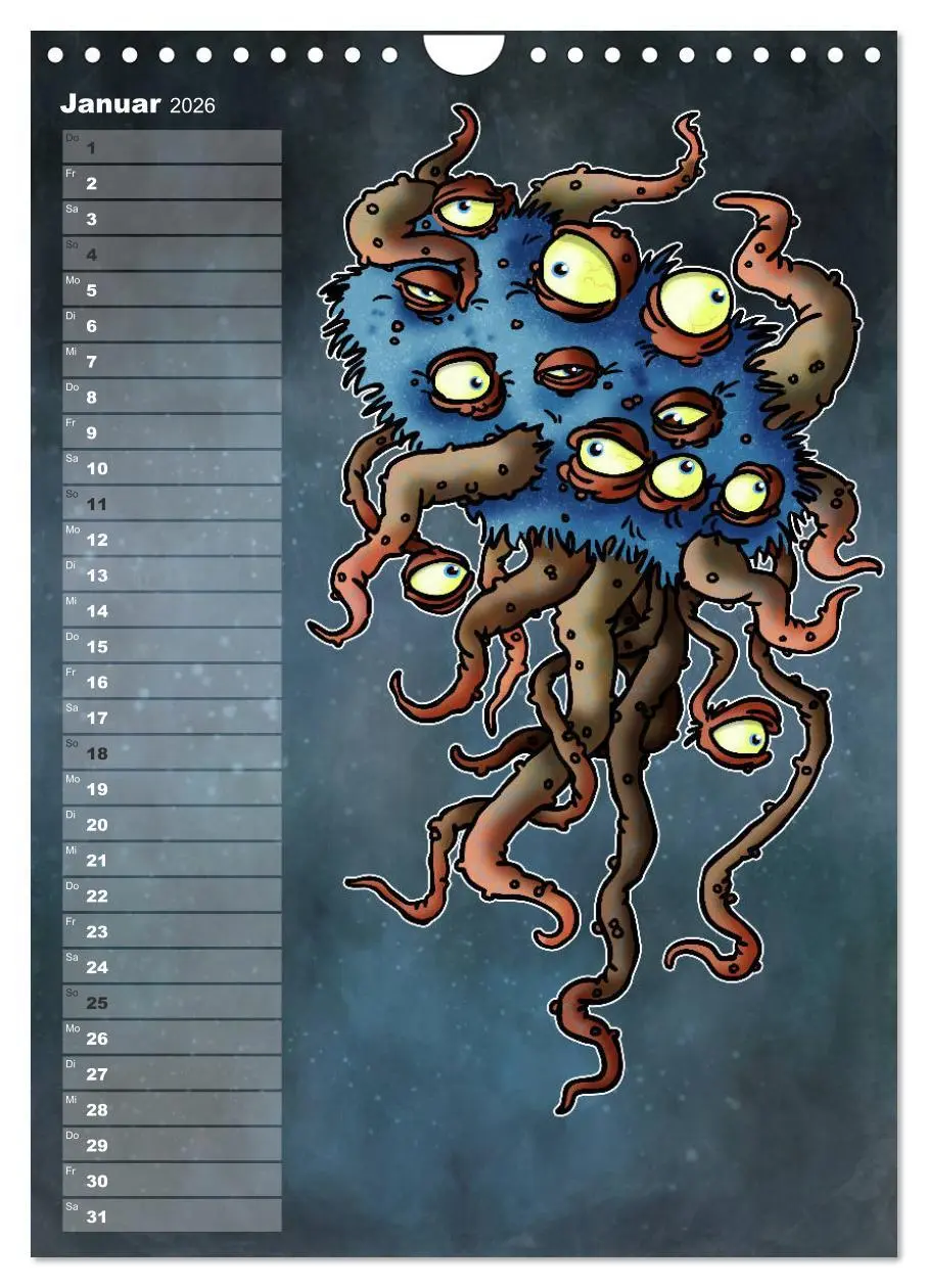 Bild: 9783516417227 | Bestiarium Vladi Krafft (Wandkalender 2026 DIN A4 hoch), CALVENDO...
