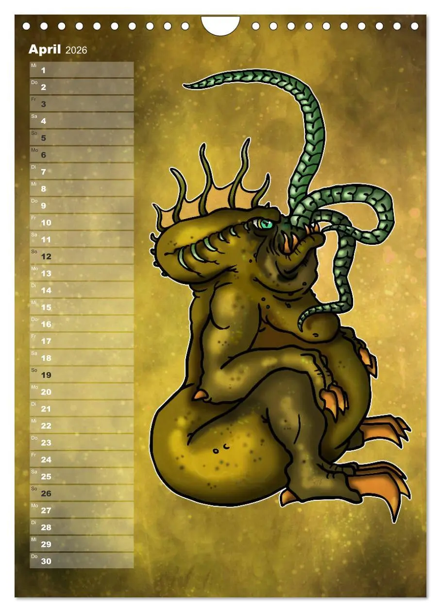 Bild: 9783516417227 | Bestiarium Vladi Krafft (Wandkalender 2026 DIN A4 hoch), CALVENDO...