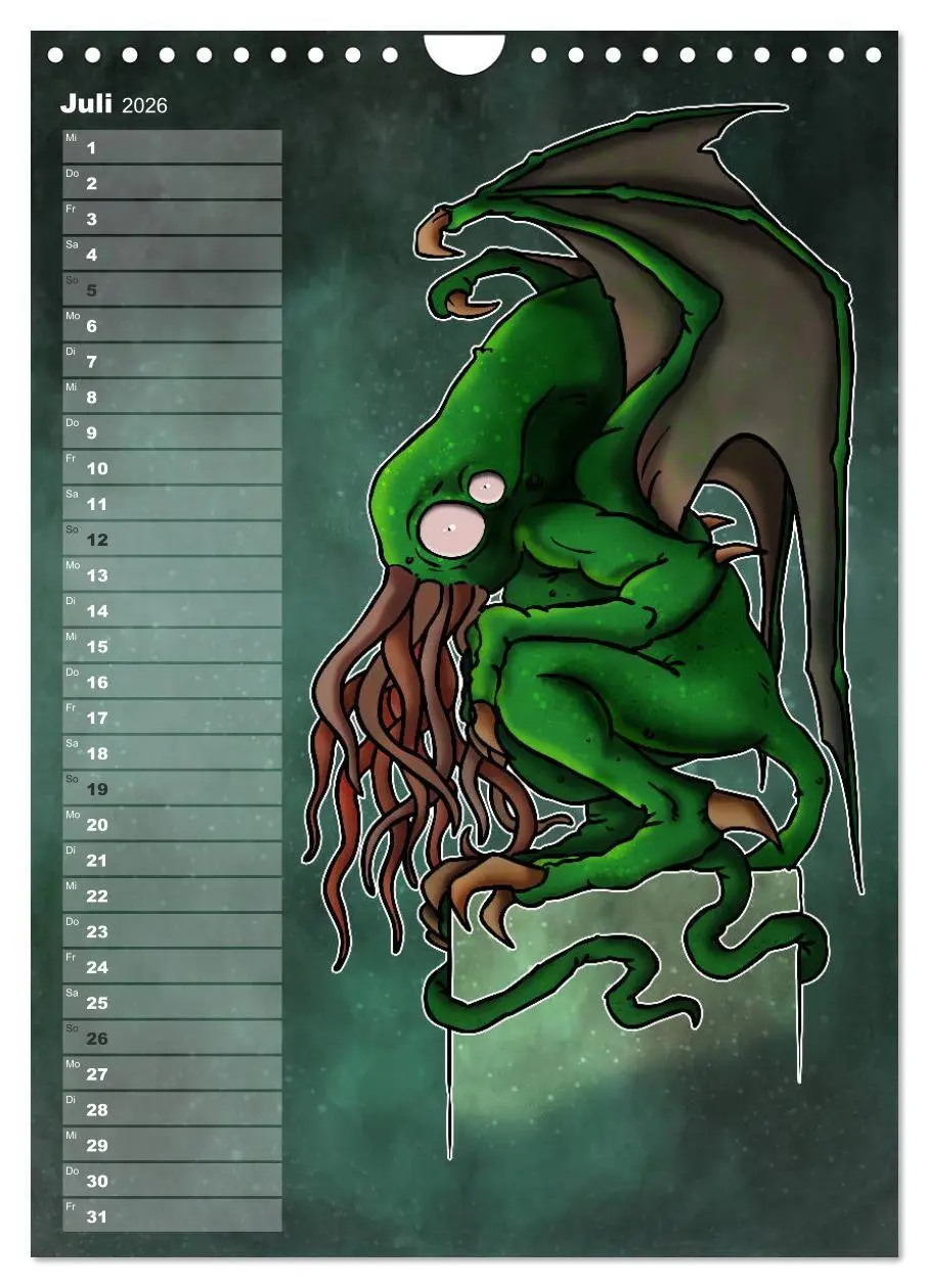 Bild: 9783516417227 | Bestiarium Vladi Krafft (Wandkalender 2026 DIN A4 hoch), CALVENDO...