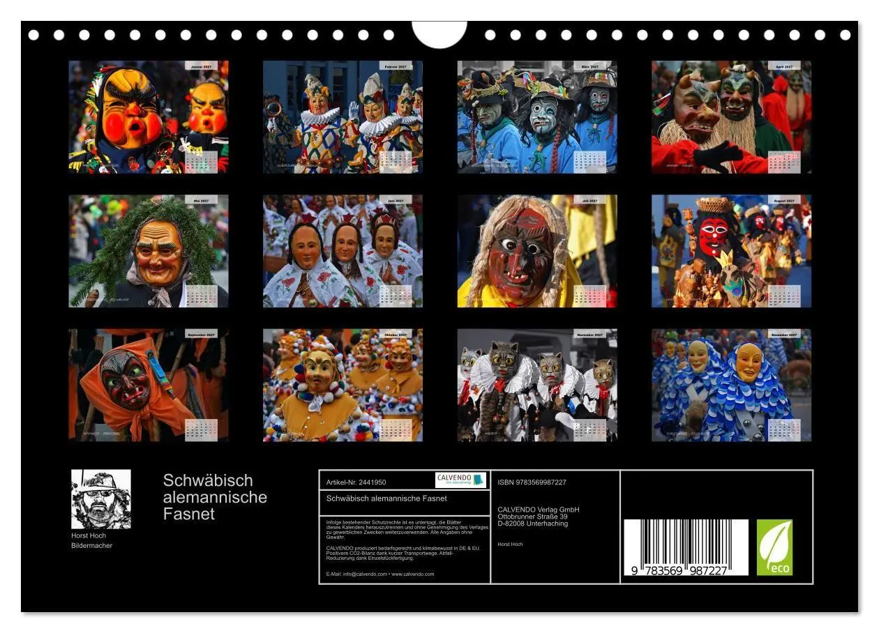 Bild: 9783569987227 | Schwäbisch alemannische Fasnet (Wandkalender 2027 DIN A4 quer),...