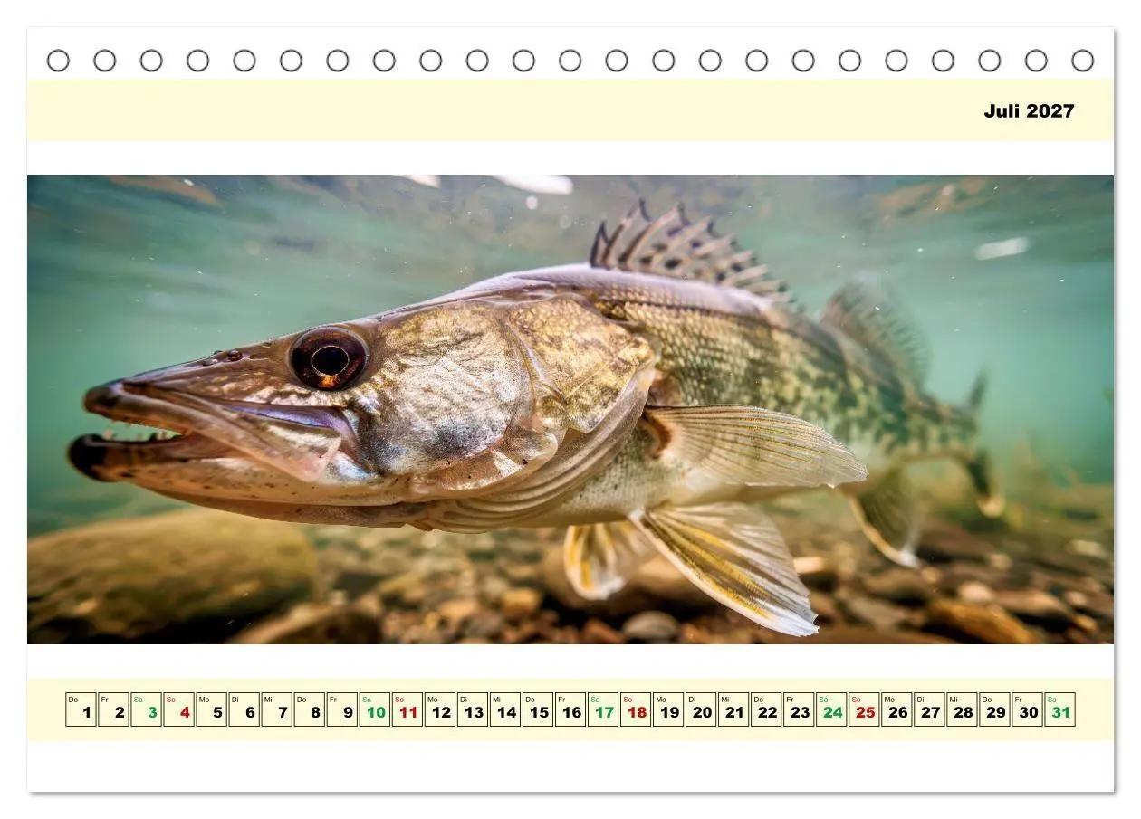 Bild: 9783594257227 | Mit dem Fisheye auf Fisch (Tischkalender 2027 DIN A5 quer),...