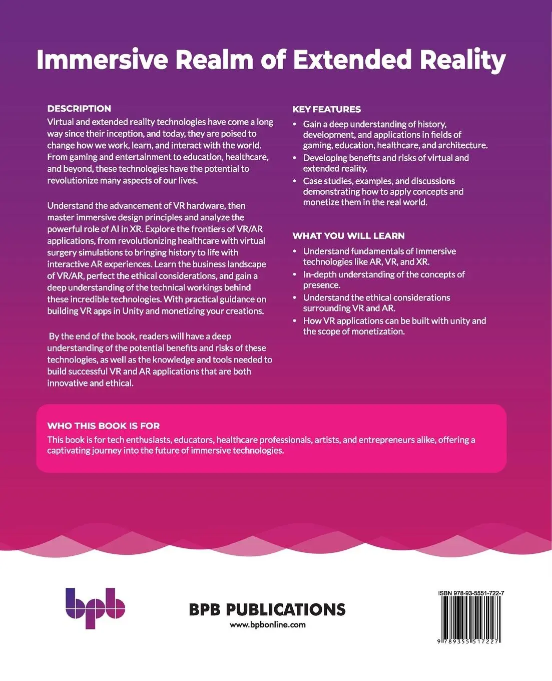 Rückseite: 9789355517227 | Immersive Realm of Extended Reality | Suman Dutta | Taschenbuch | 2024