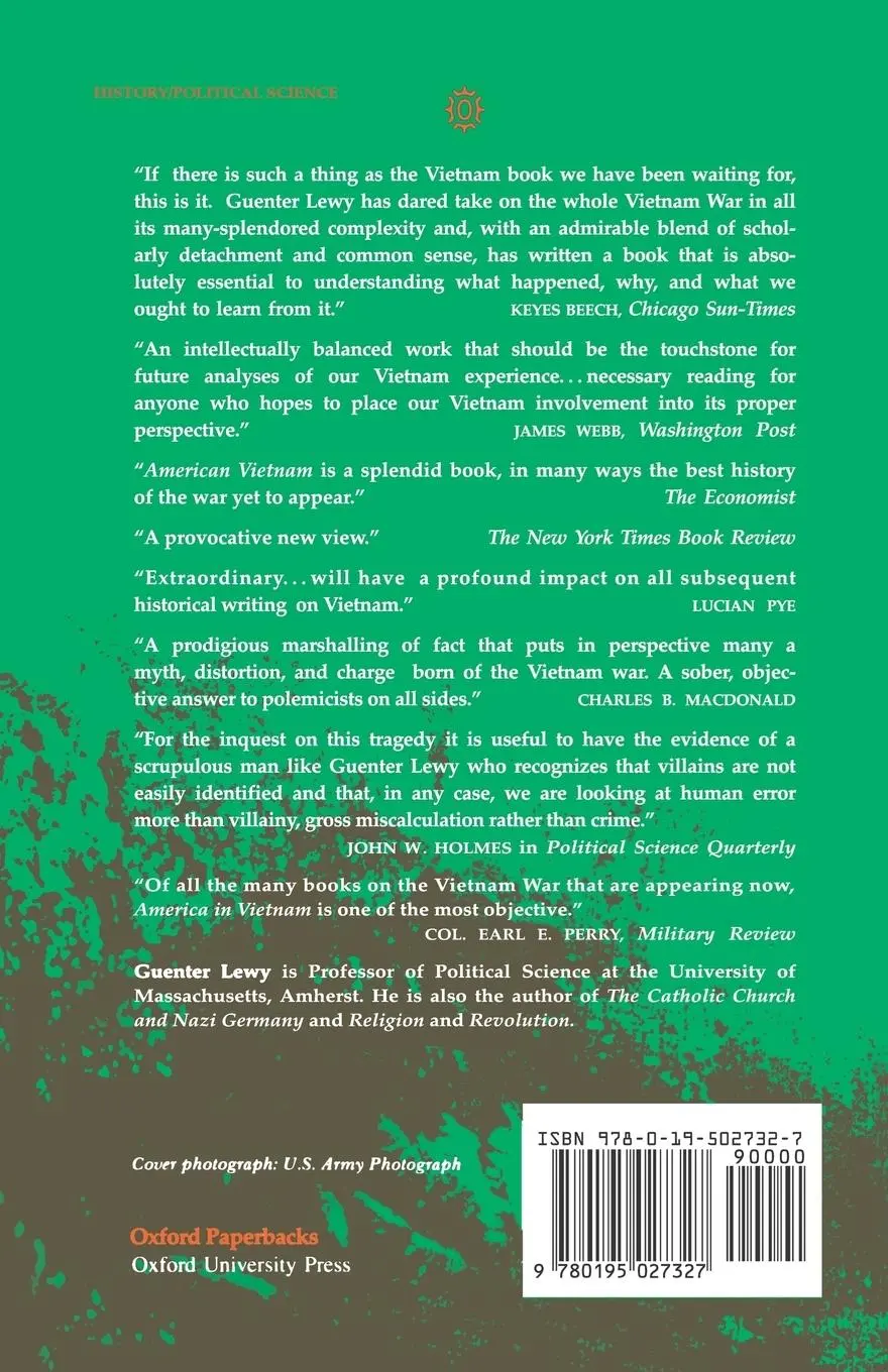 Rückseite: 9780195027327 | America in Vietnam | Guenter Lewy | Taschenbuch | Englisch | 1980