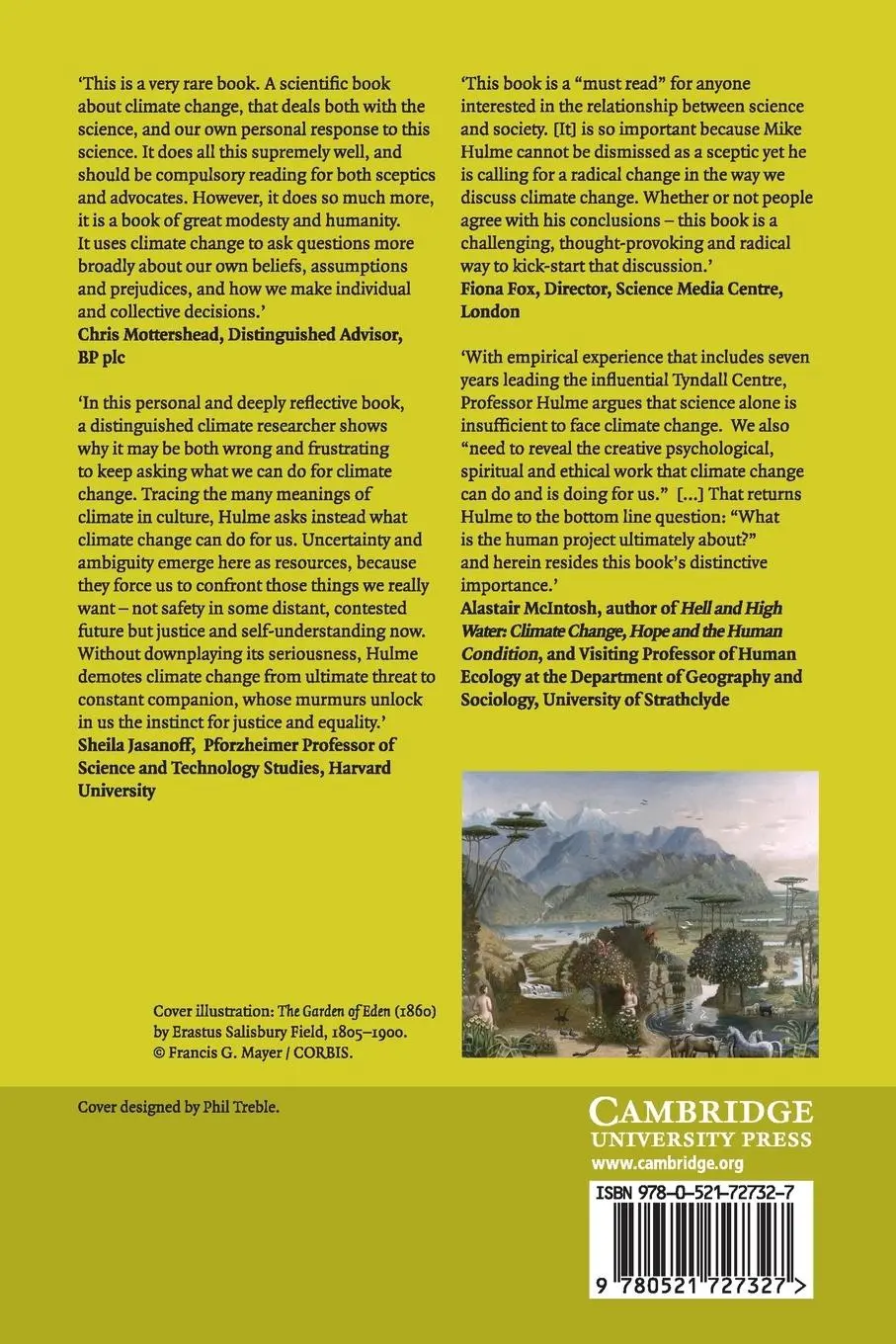 Rückseite: 9780521727327 | Why We Disagree about Climate Change | Mike Hulme | Taschenbuch | 2009