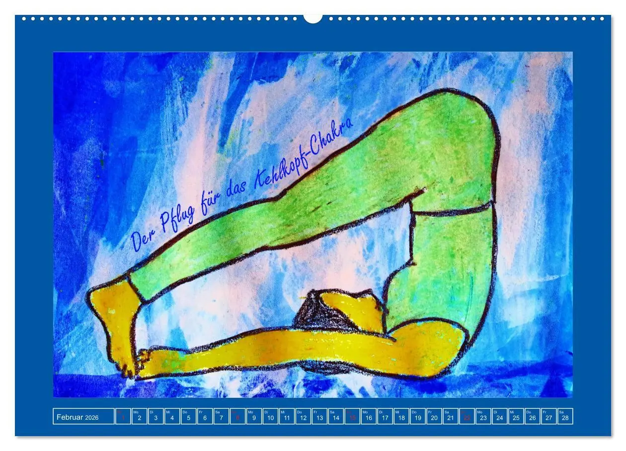 Bild: 9783457937327 | Farbige Yoga Kraftwelt - Yoga Asanas für die Chakren (Wandkalender...