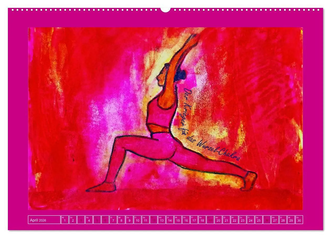 Bild: 9783457937327 | Farbige Yoga Kraftwelt - Yoga Asanas für die Chakren (Wandkalender...