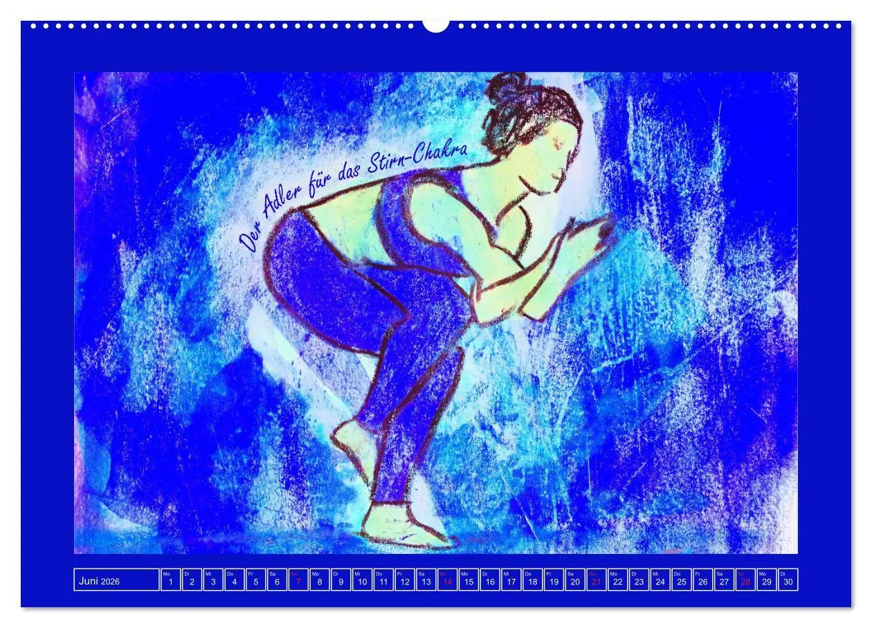 Bild: 9783457937327 | Farbige Yoga Kraftwelt - Yoga Asanas für die Chakren (Wandkalender...