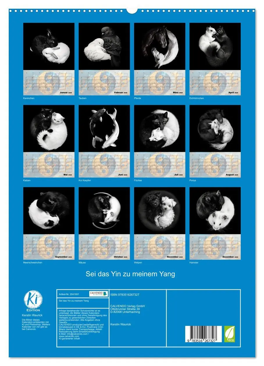 Bild: 9783516267327 | Sei das Yin zu meinem Yang (hochwertiger Premium Wandkalender 2026...
