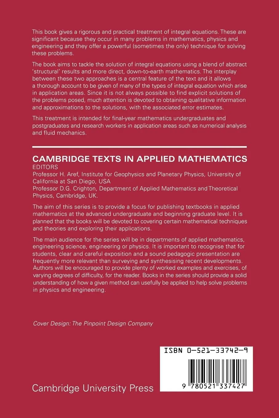 Rückseite: 9780521337427 | Integral Equations | David Porter (u. a.) | Taschenbuch | Englisch