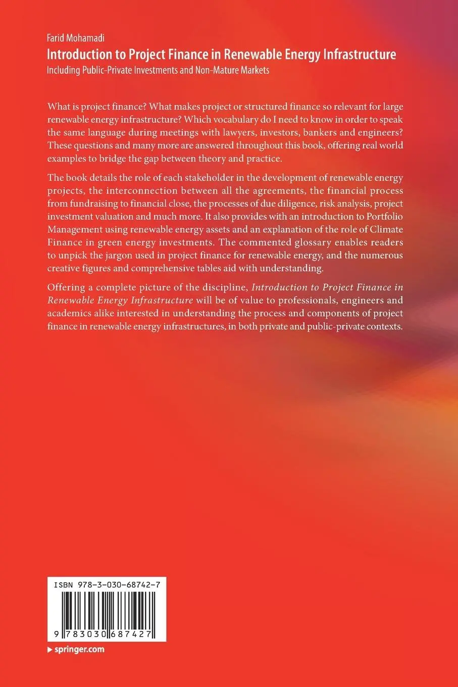 Rückseite: 9783030687427 | Introduction to Project Finance in Renewable Energy Infrastructure