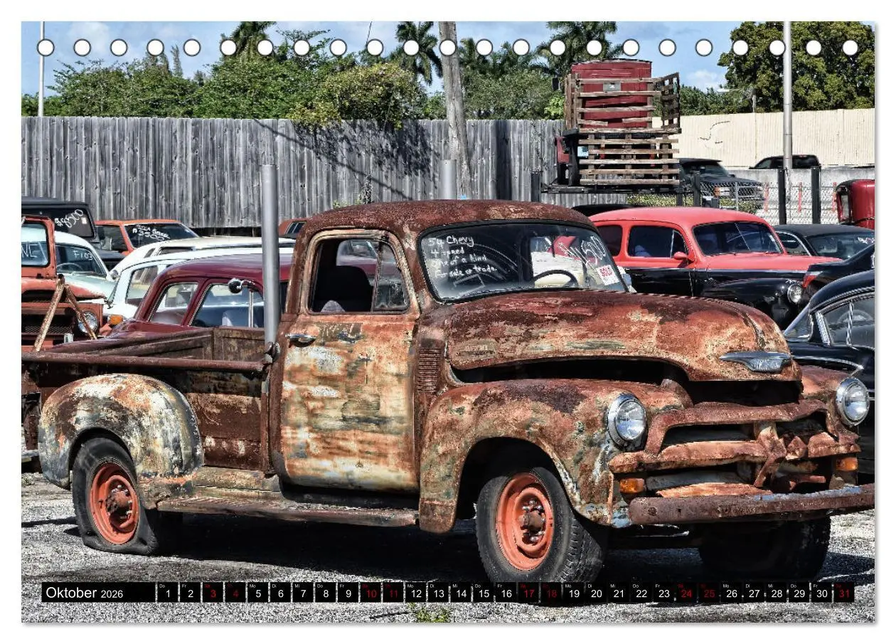 Bild: 9783457547427 | Florida Junk Cars (Tischkalender 2026 DIN A5 quer), CALVENDO...