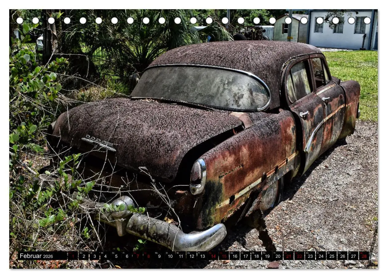 Bild: 9783457547427 | Florida Junk Cars (Tischkalender 2026 DIN A5 quer), CALVENDO...
