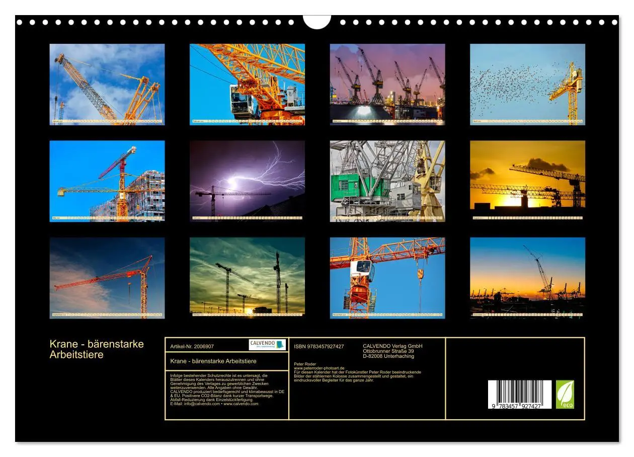 Bild: 9783457927427 | Krane - bärenstarke Arbeitstiere (Wandkalender 2026 DIN A3 quer),...