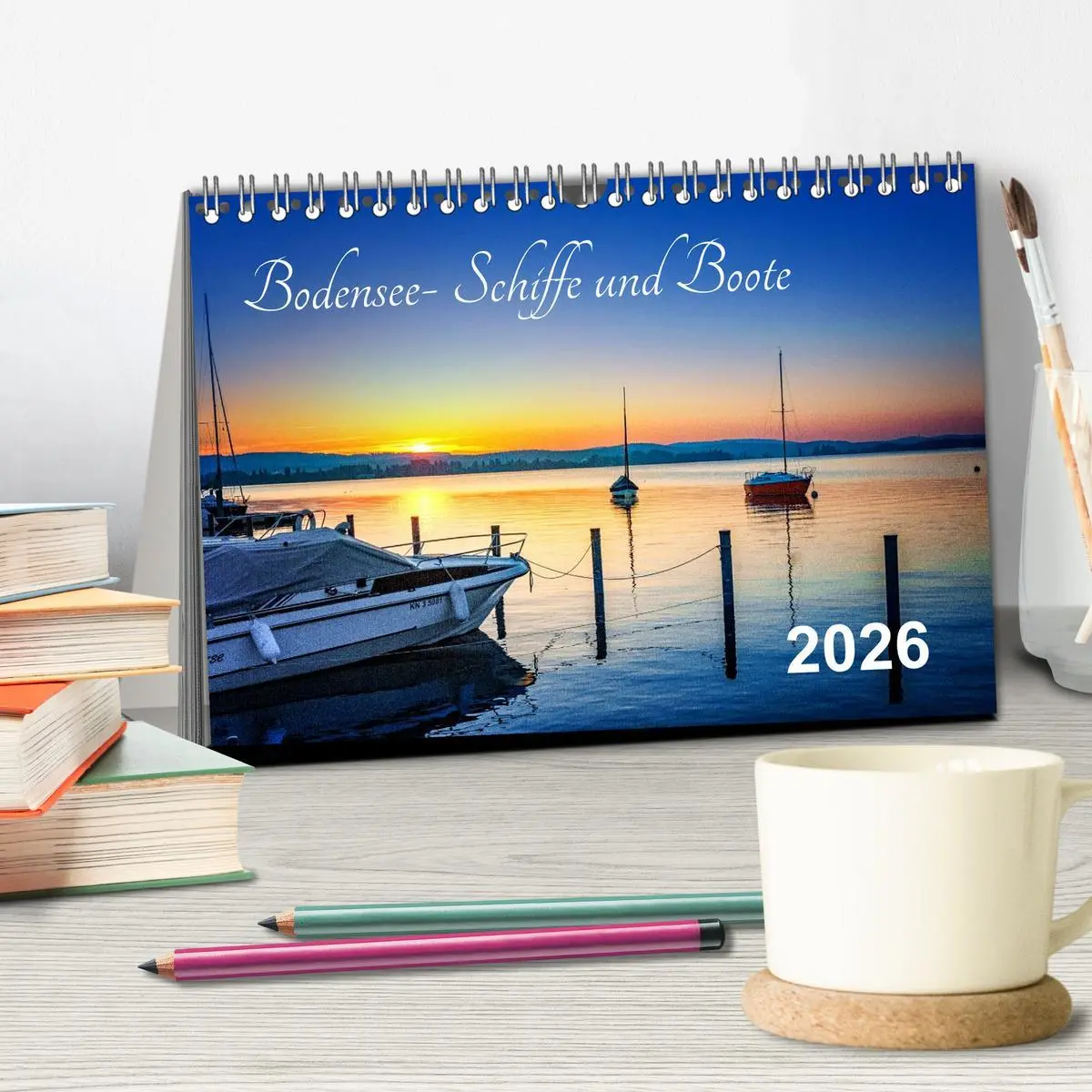 Bild: 9783516017427 | Bodensee-Schiffe und Boote (Tischkalender 2026 DIN A5 quer),...