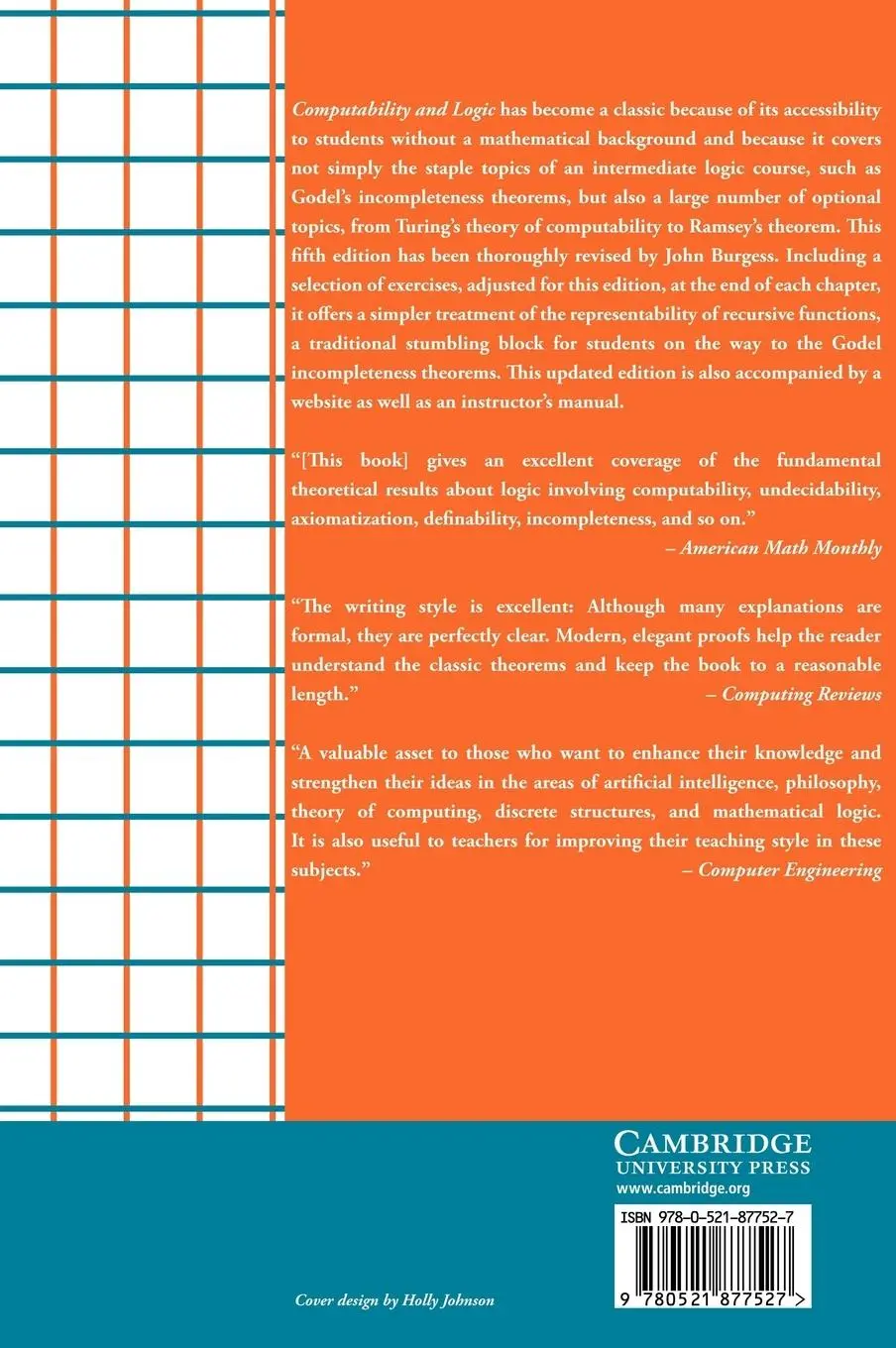 Rückseite: 9780521877527 | Computability and Logic | George S. Boolos (u. a.) | Buch | Englisch
